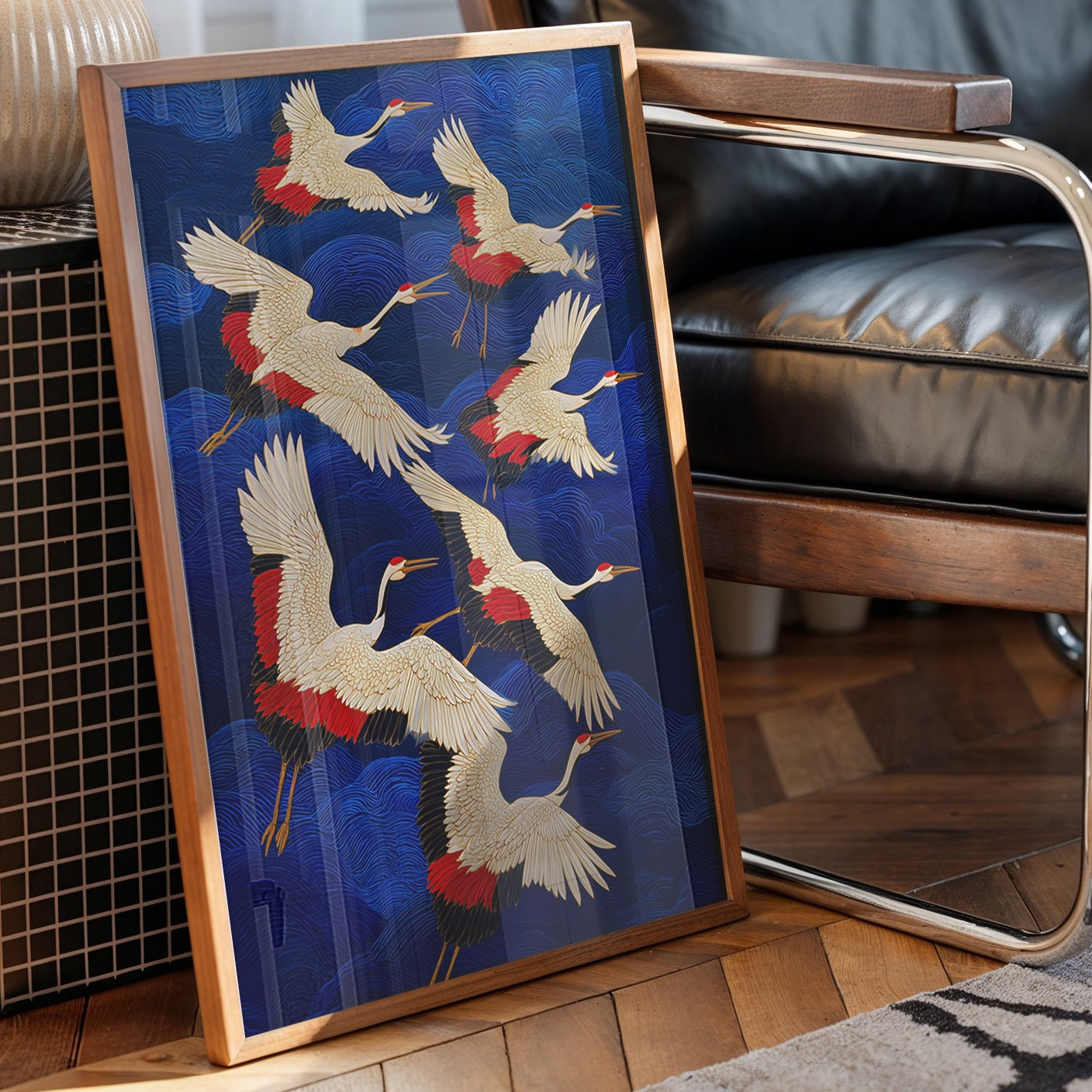 Cranes Paint The Midnight Sky