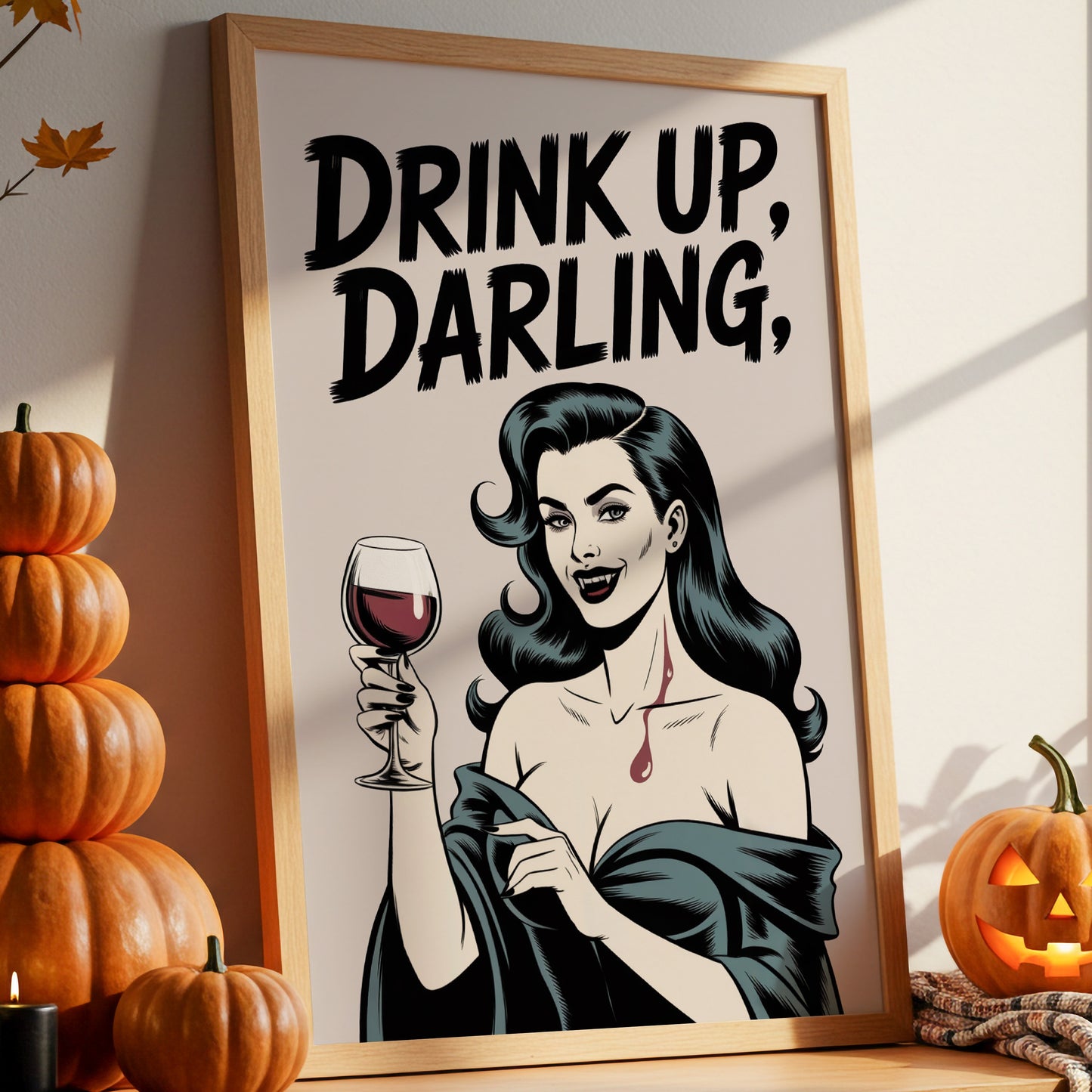 Vintage Vamp Toasts The Night