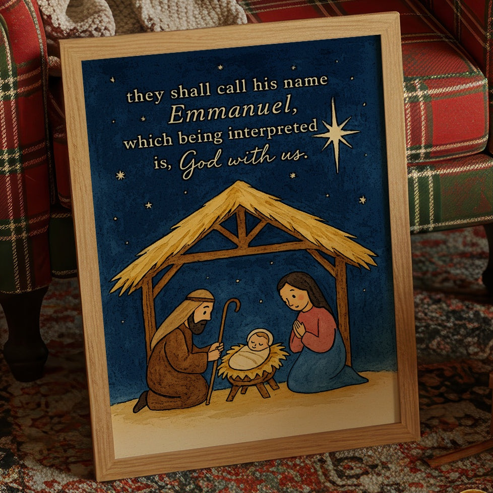Starlit Manger Under Midnight Blue