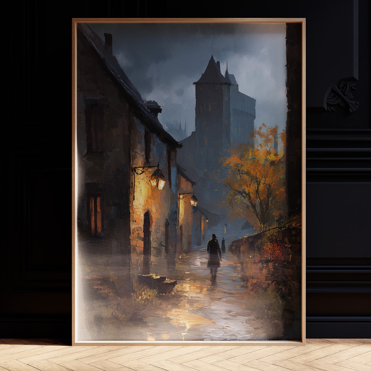 Autumn Glow Against Medieval Dusk