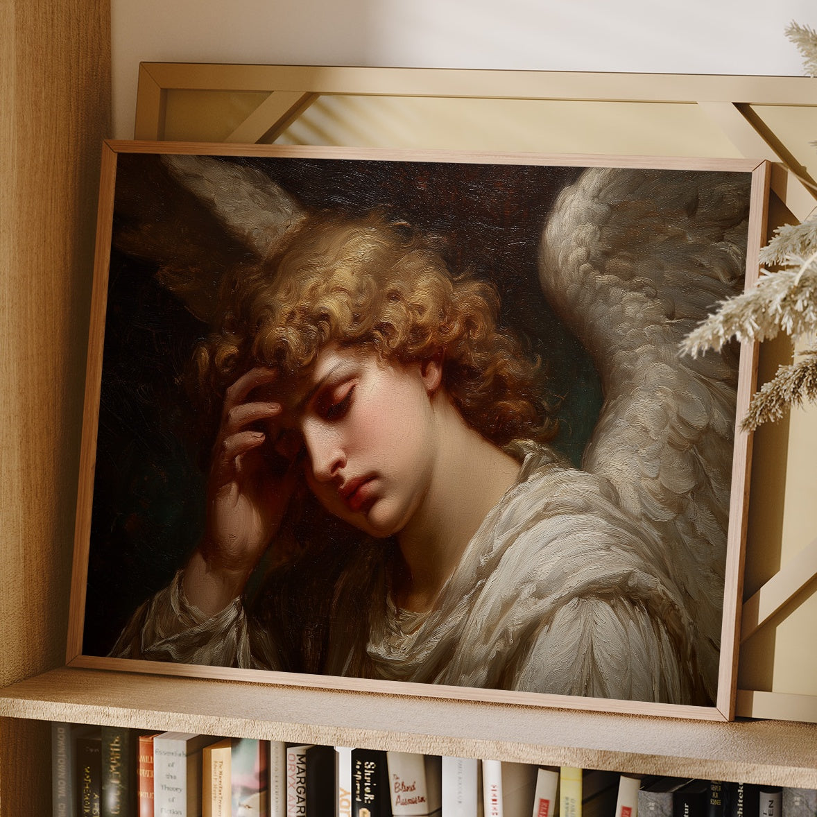 Classical Art Among Quiet Shelves