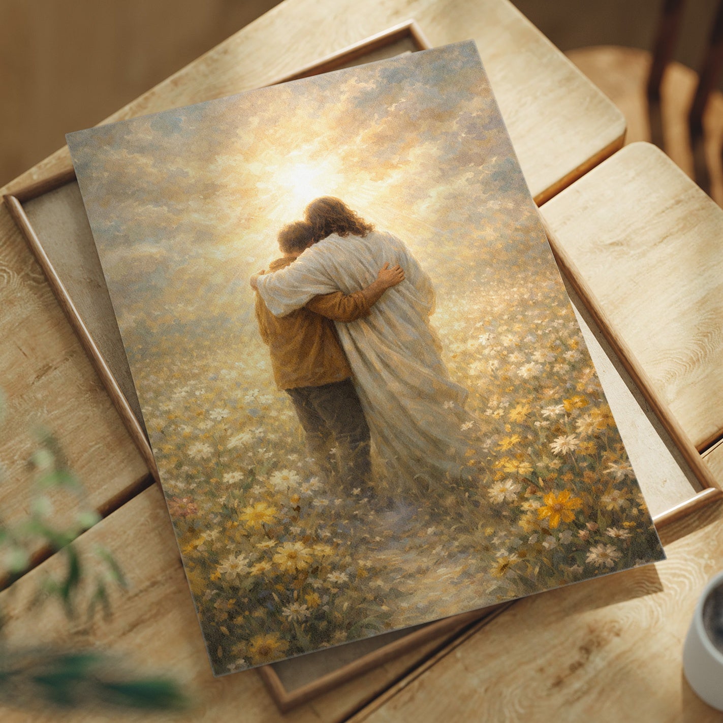 Ethereal Embrace in Golden Meadow
