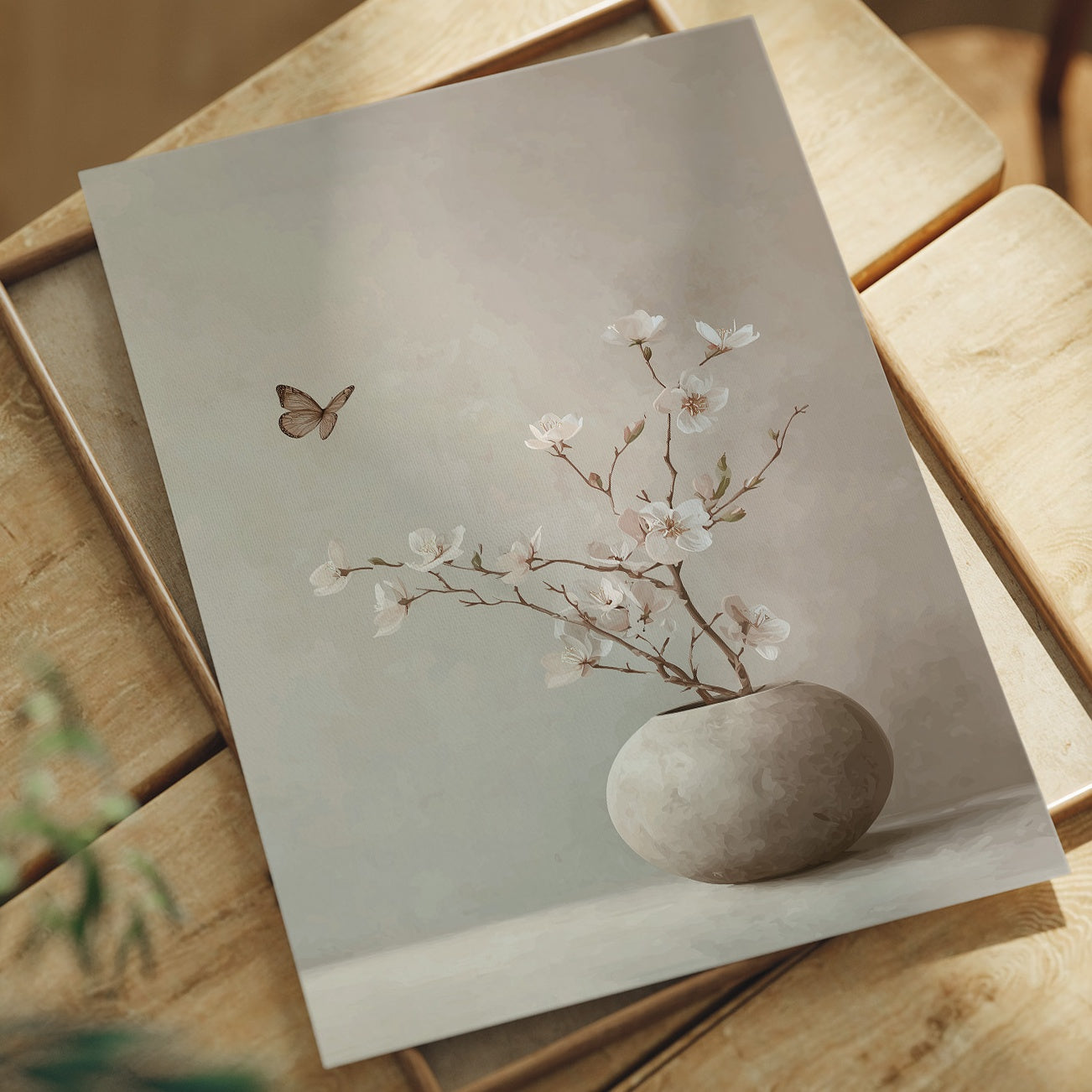 Butterfly Finds Blossoms In Stillness
