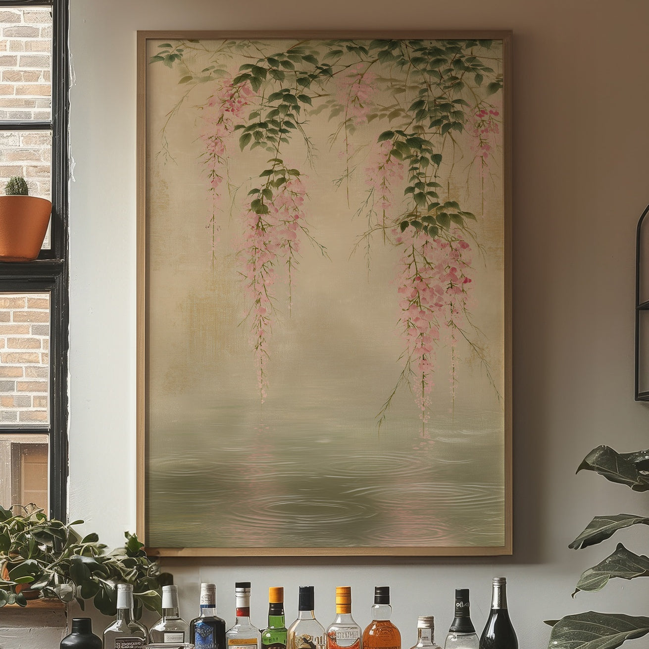 Cherry Blossoms Kiss The Water