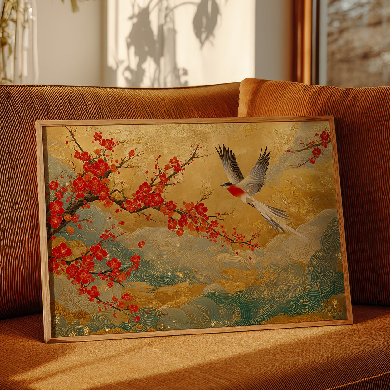 Red Blossoms Chase Morning Light