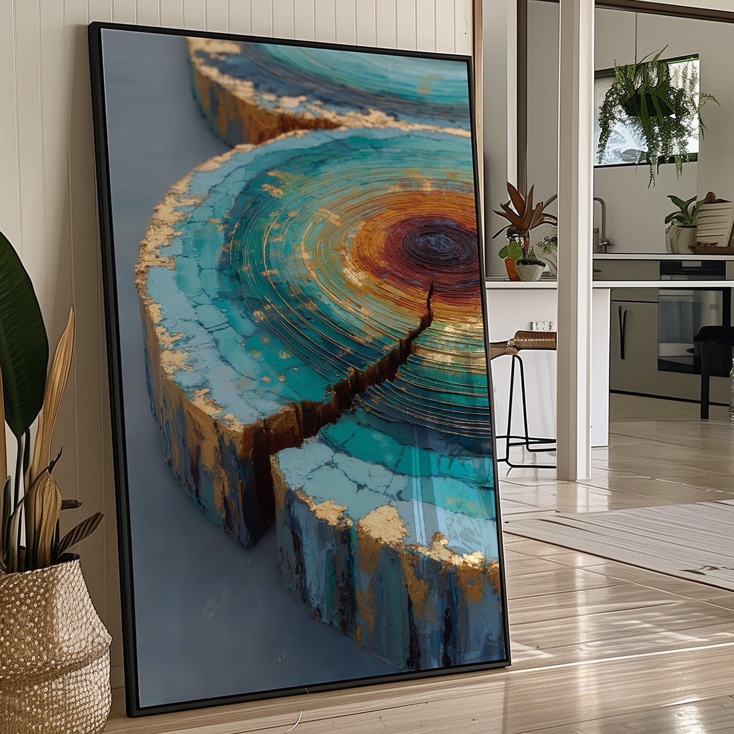 Turquoise Canyons Meet Golden Core