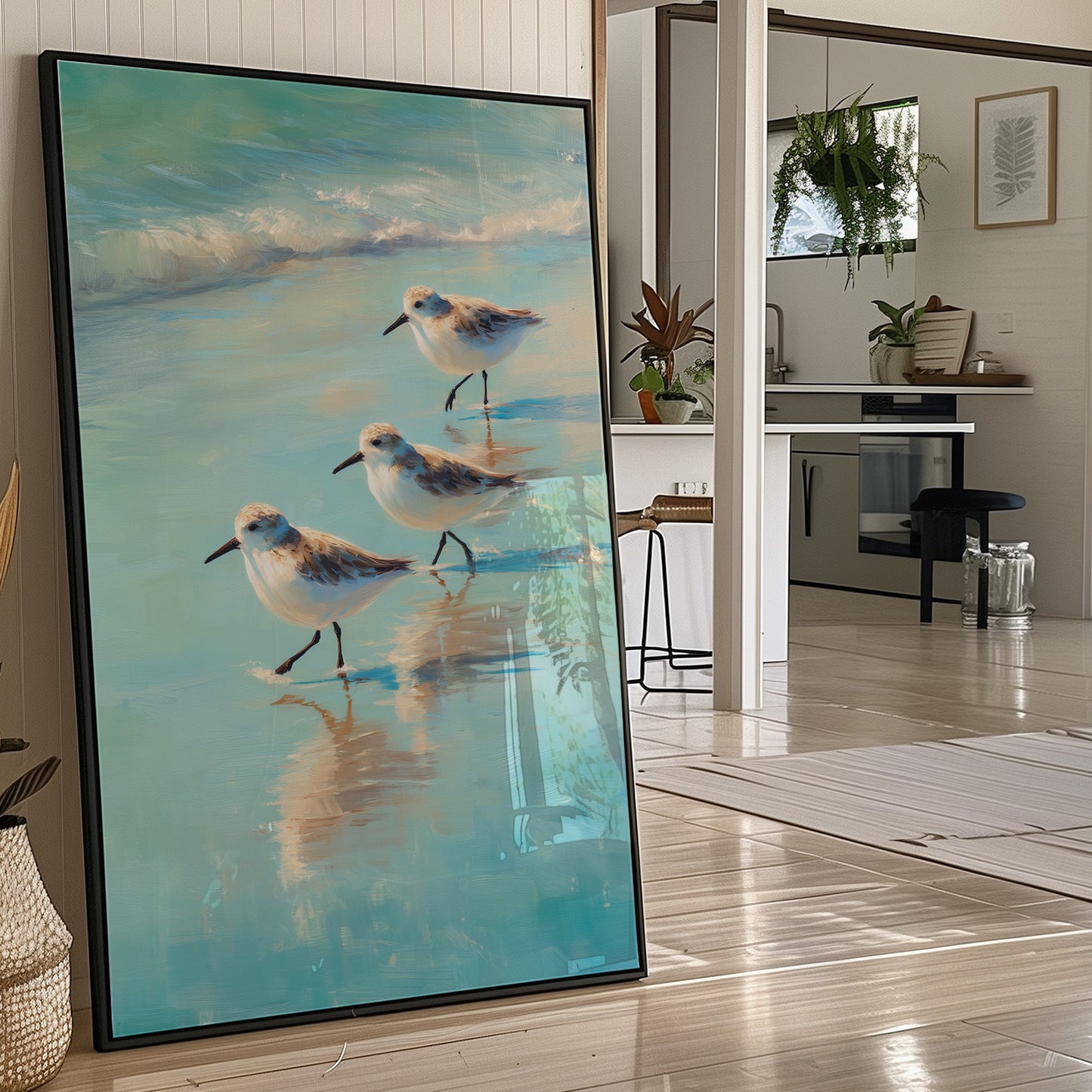 Shoreline Trio At Morning Tide