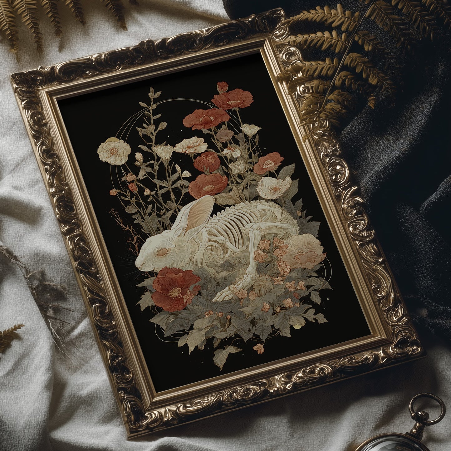 Bones Bloom Among Coral Poppies
