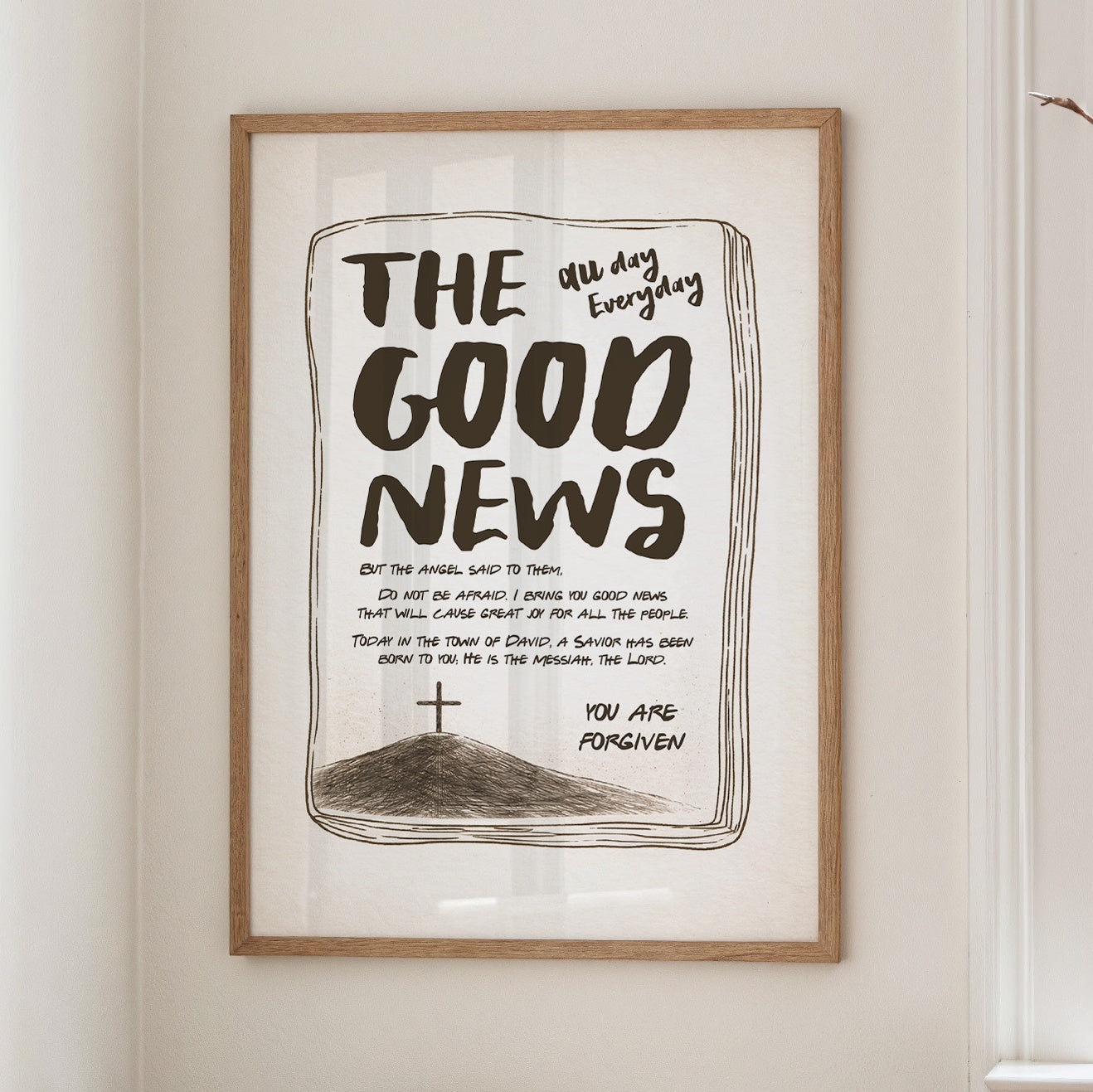 Divine Message in Rustic Typography