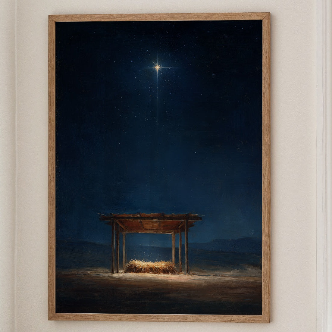 Celestial Guide Above Humble Cradle