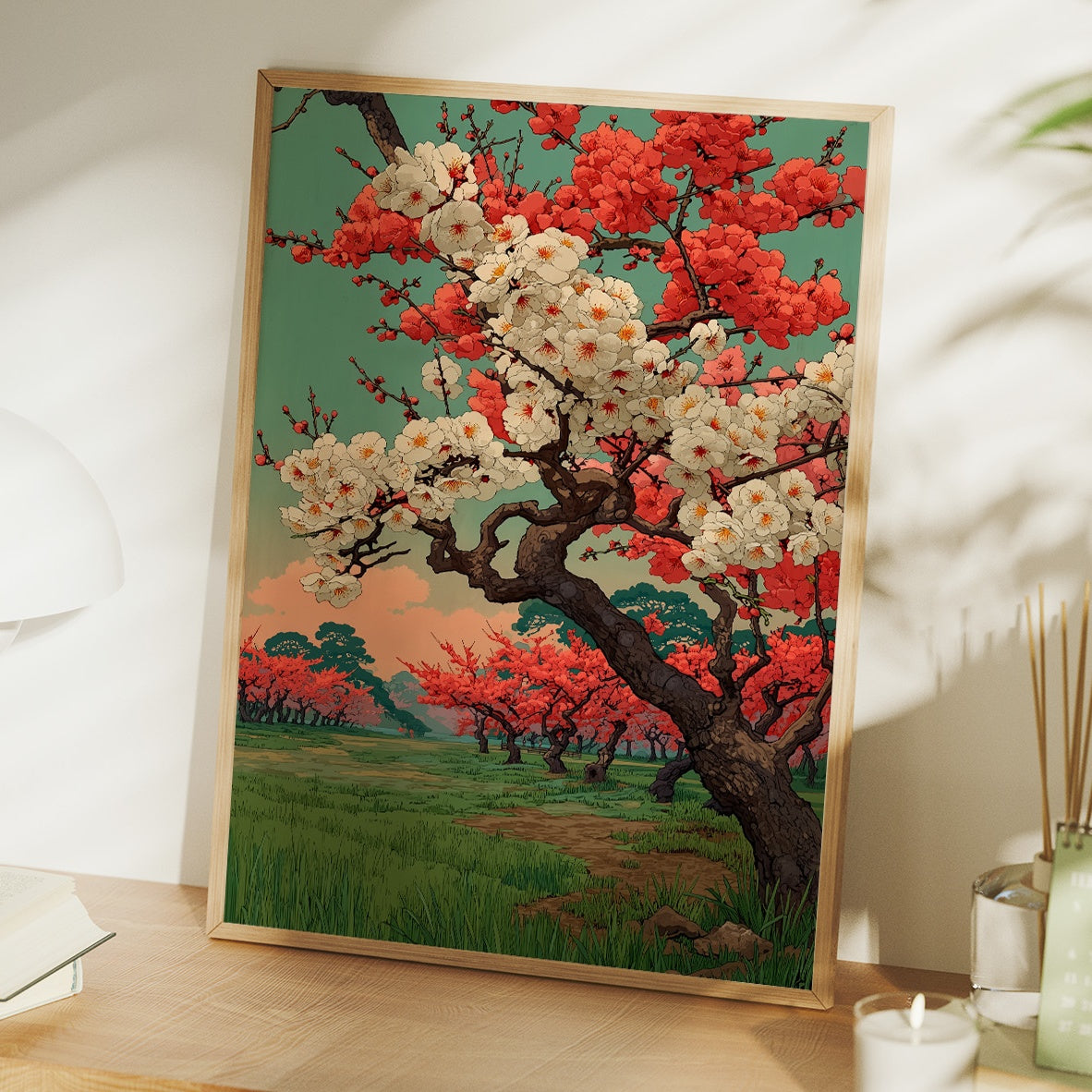 Cherry Blossoms Above Evening Spirits