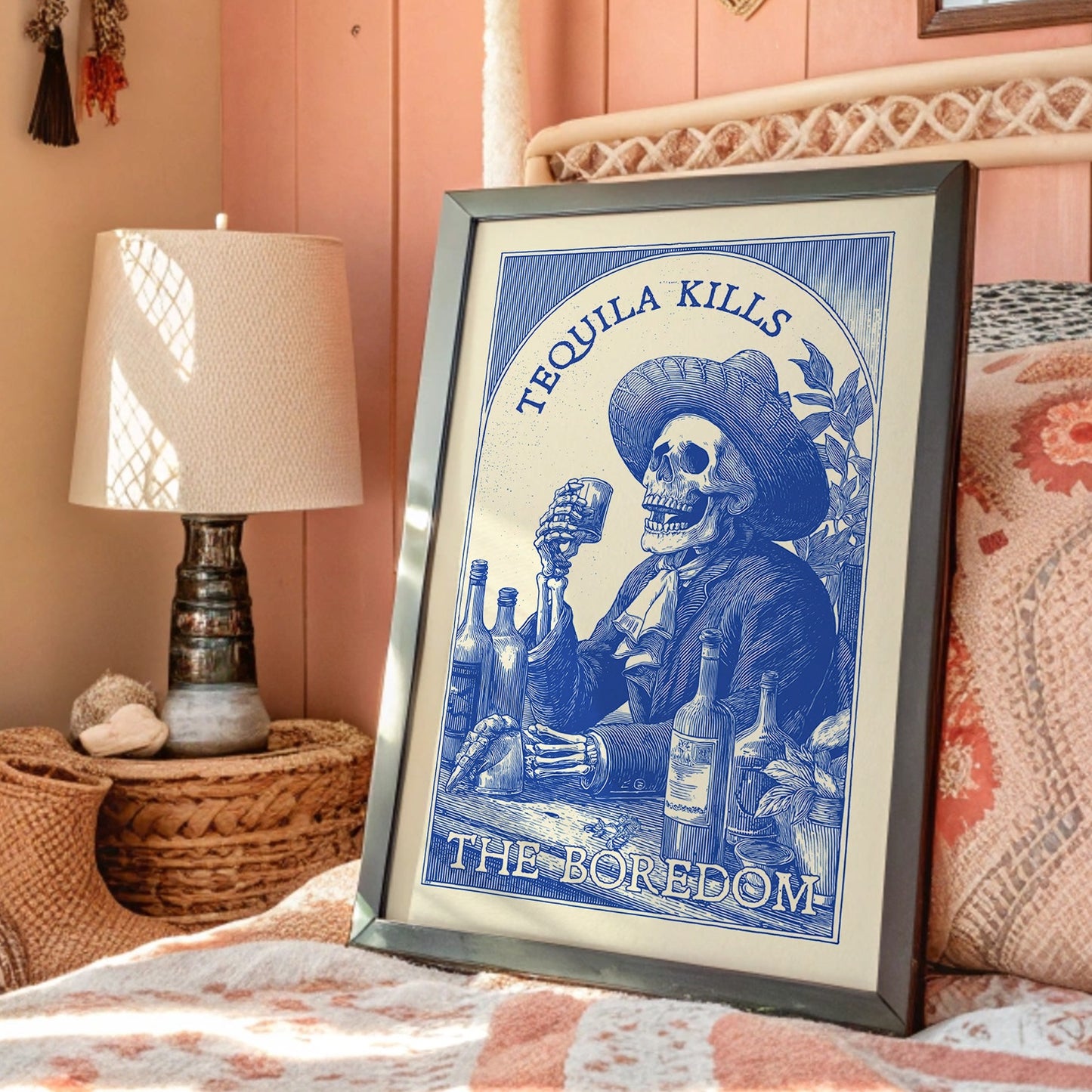 Saloon Blues In Cobalt Ink