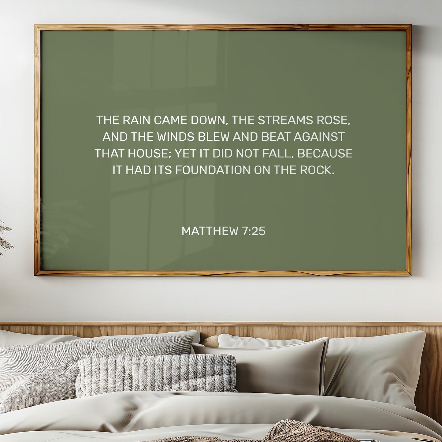 Ancient Words On Sage Canvas