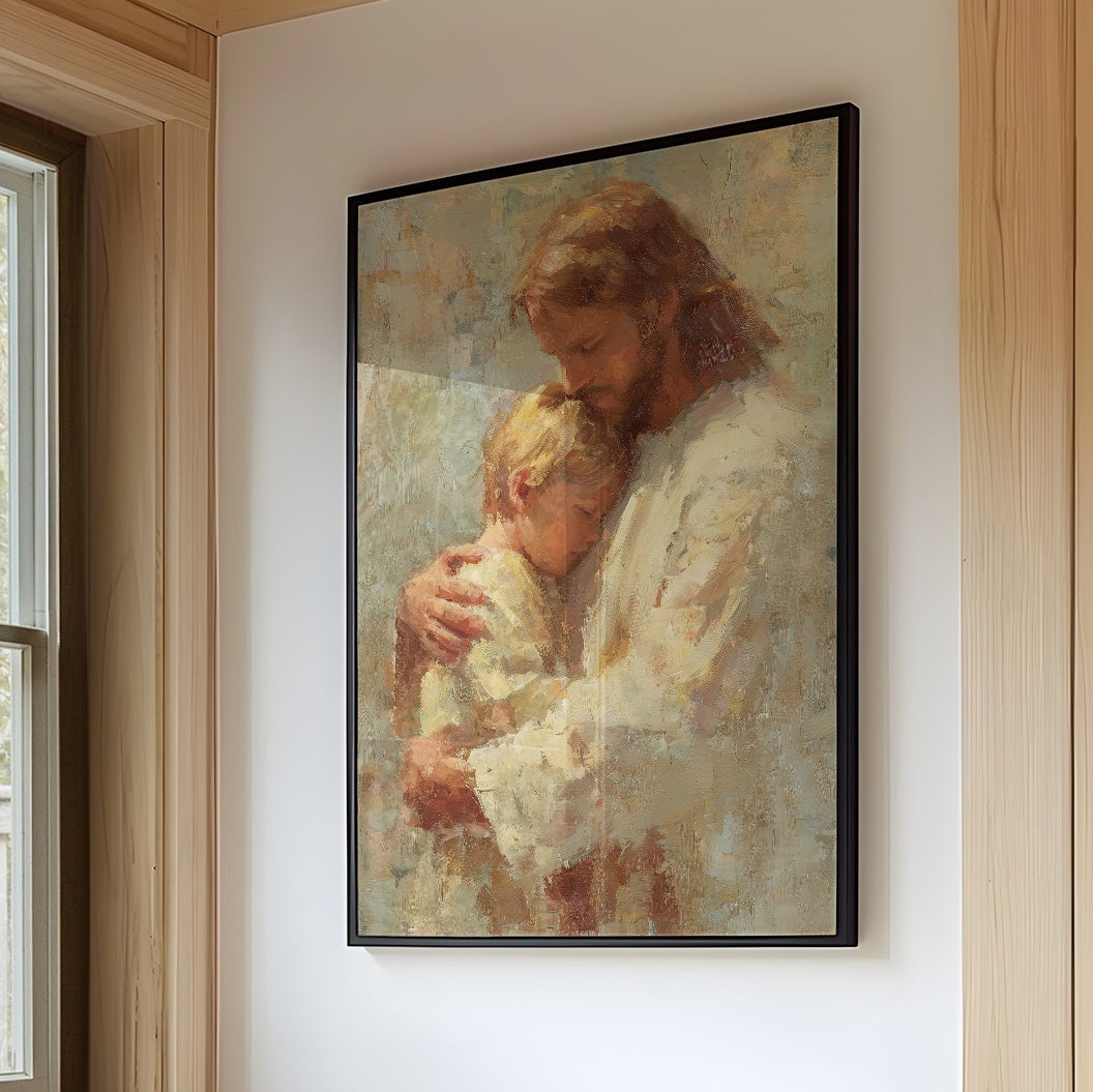 Tender Embrace in Warm Brushstrokes