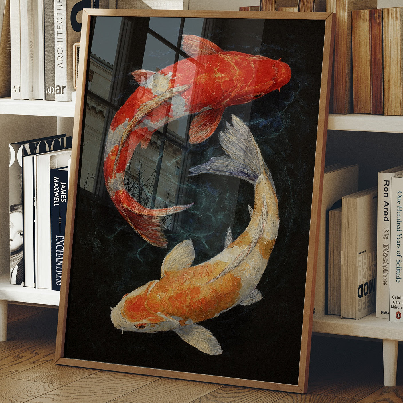 Koi Circle In Midnight Waters