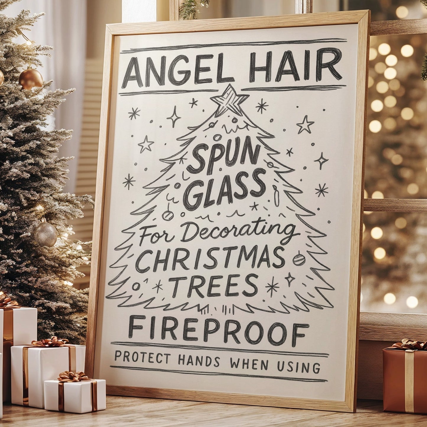 Vintage Holiday Instructions Framed