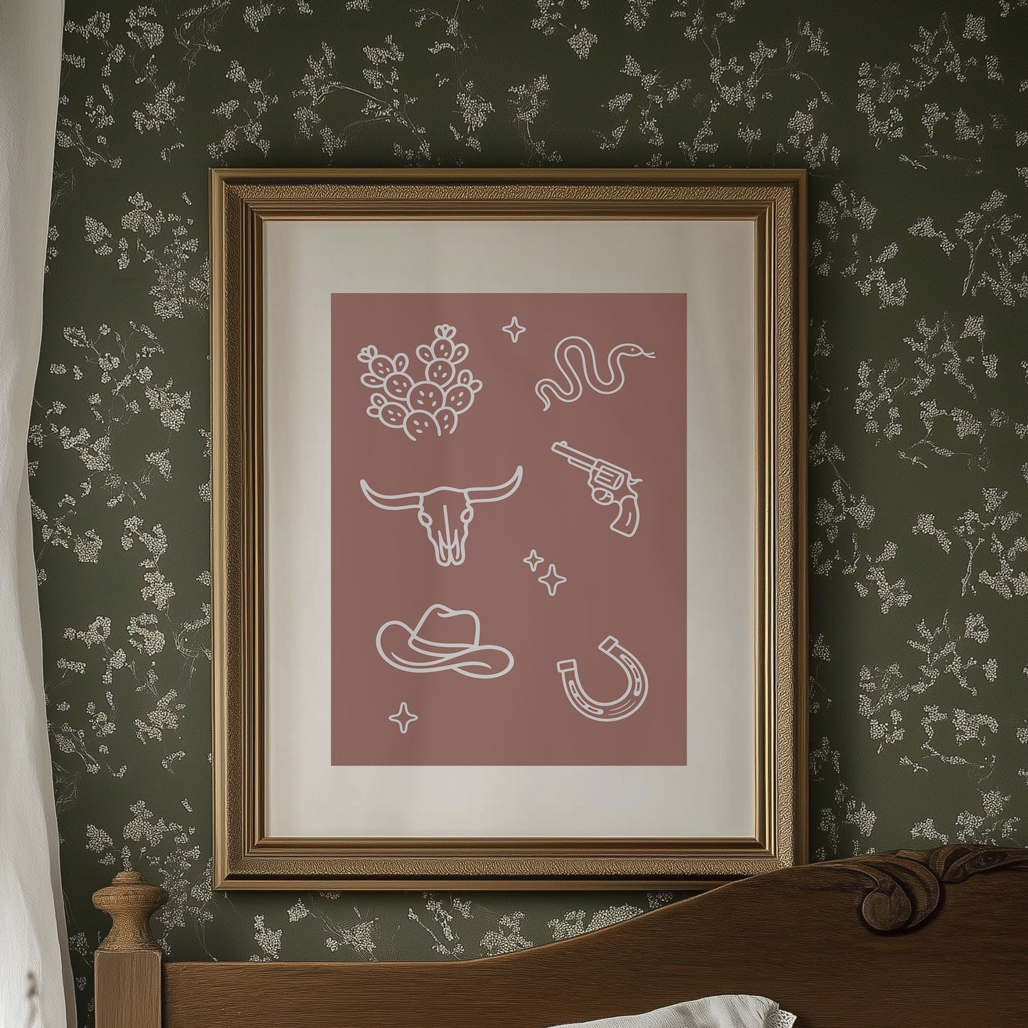 Desert Icons Under Terracotta Sky