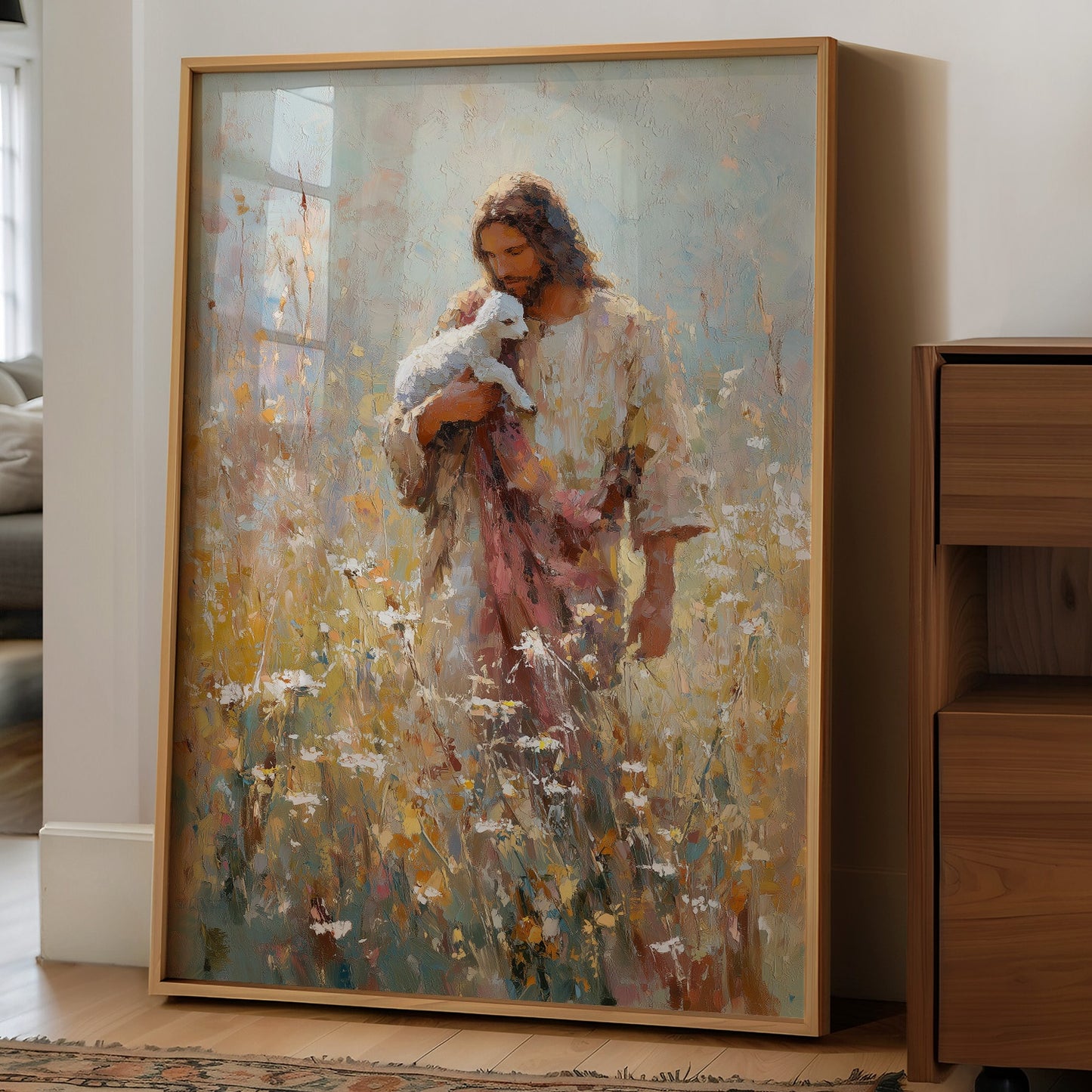 Gentle Guardian Amid Wildflower Meadow