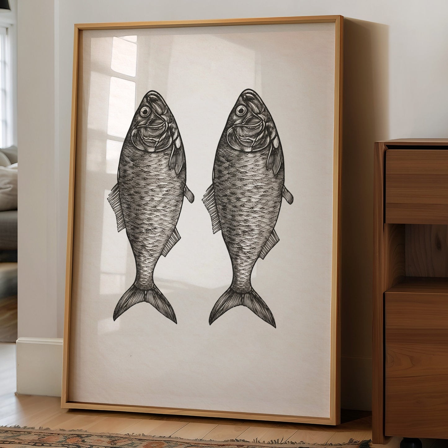 Mirrored Catch: Anatomical Fish Study