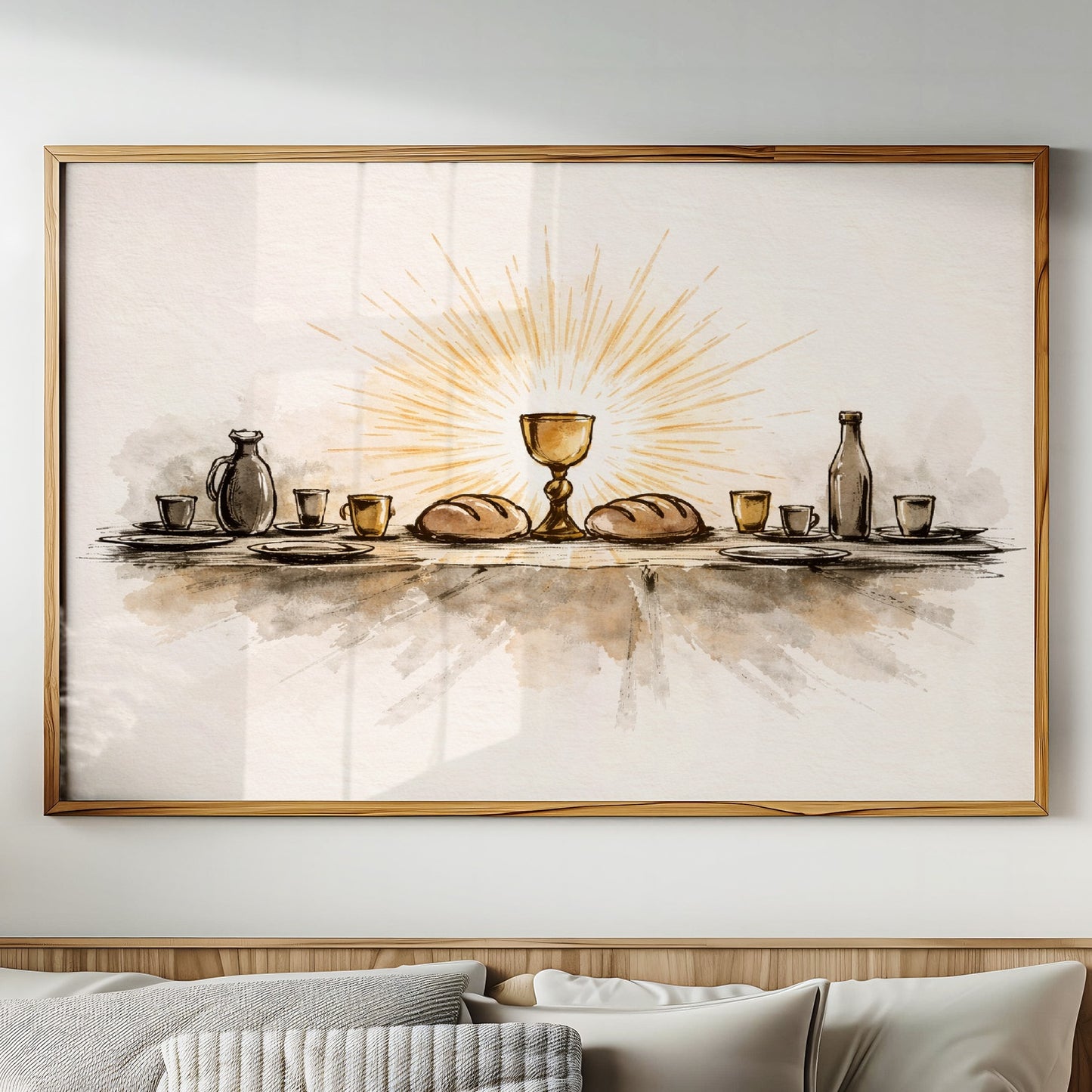 Sacred Chalice Illuminates Breaking Bread