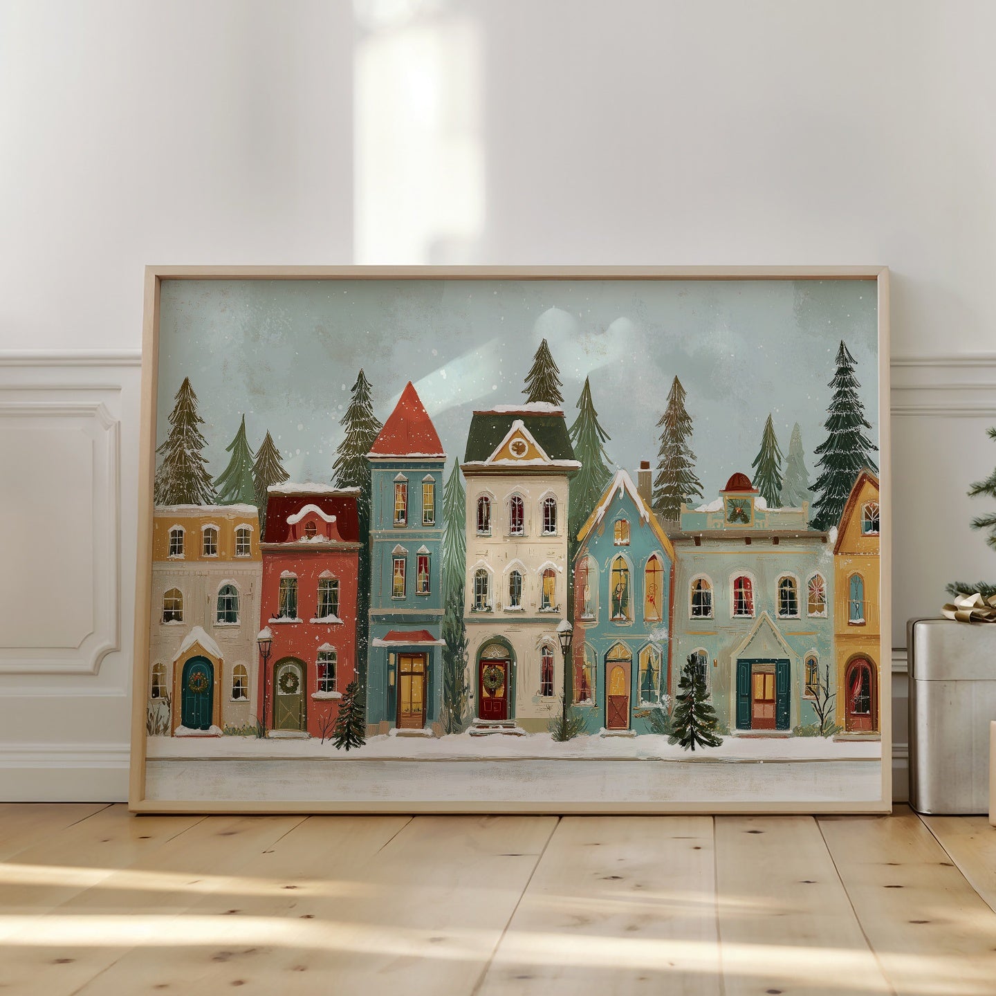 Whimsical Village Embraces Winter's Charm