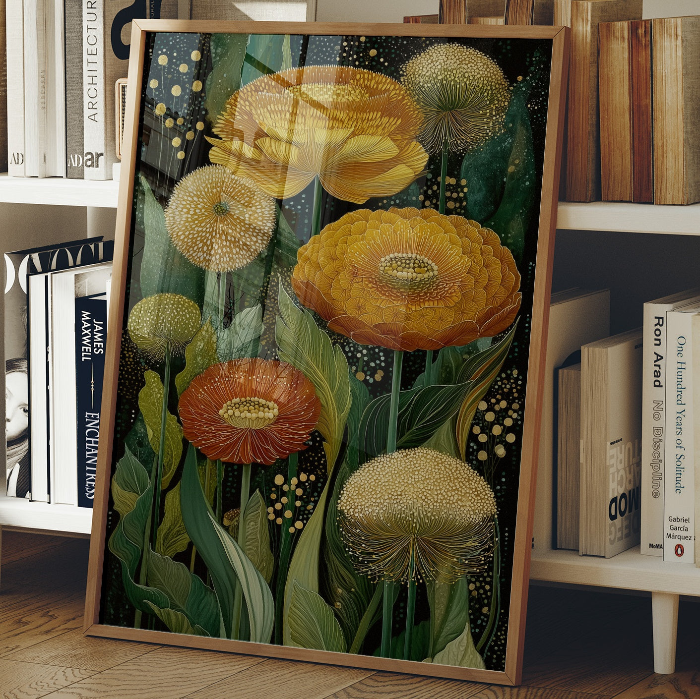 Marigolds Dance Under Starlit Garden