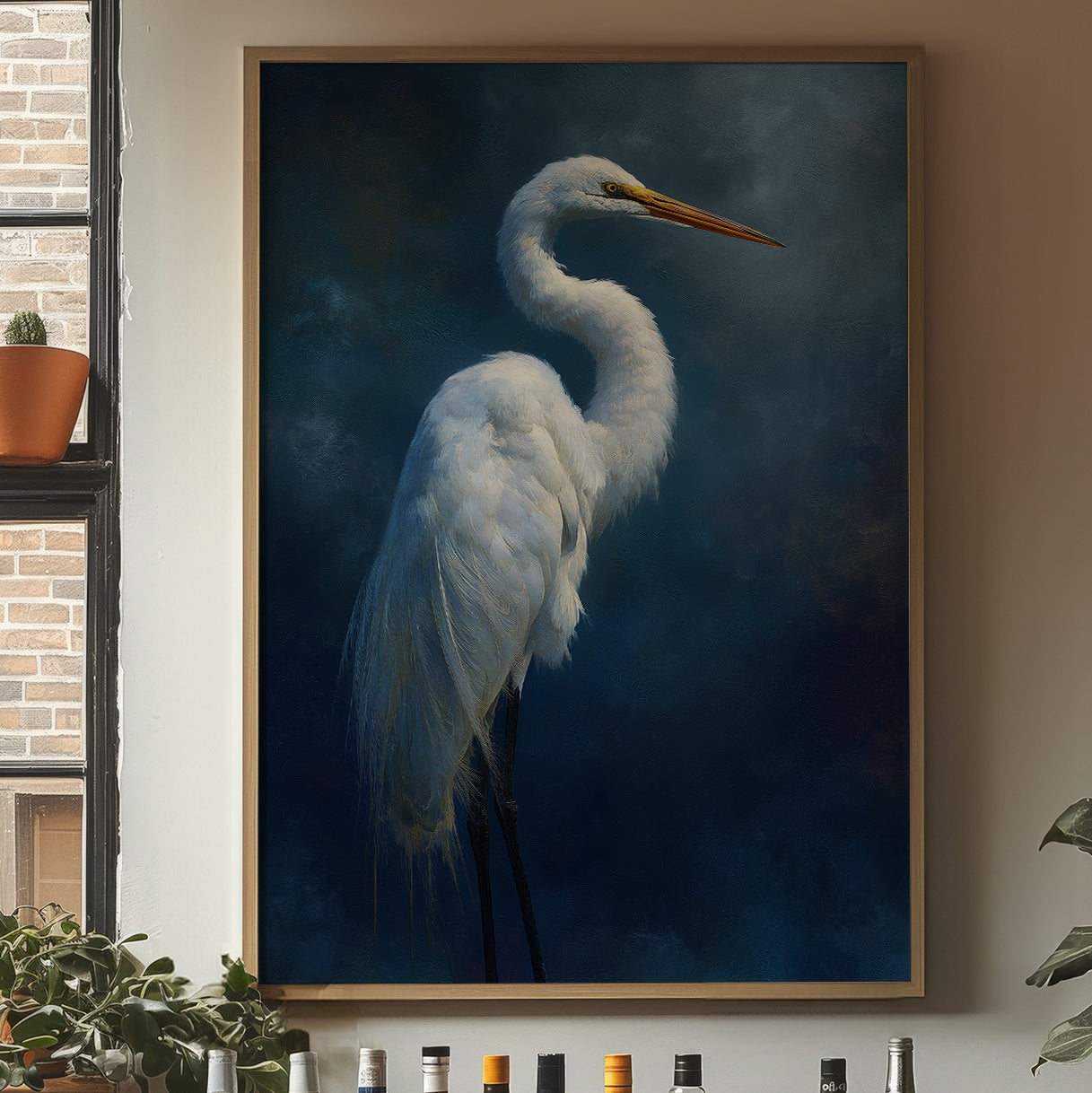 Midnight Watcher Against Indigo Depths