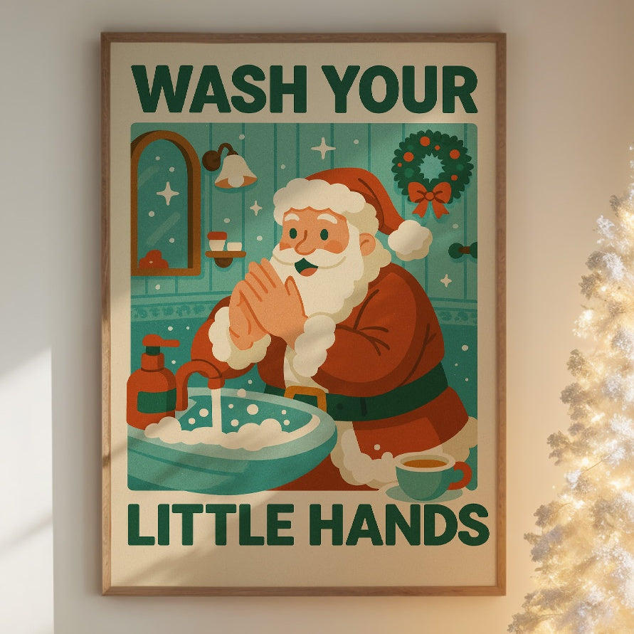 Retro Santa's Hygiene Reminder