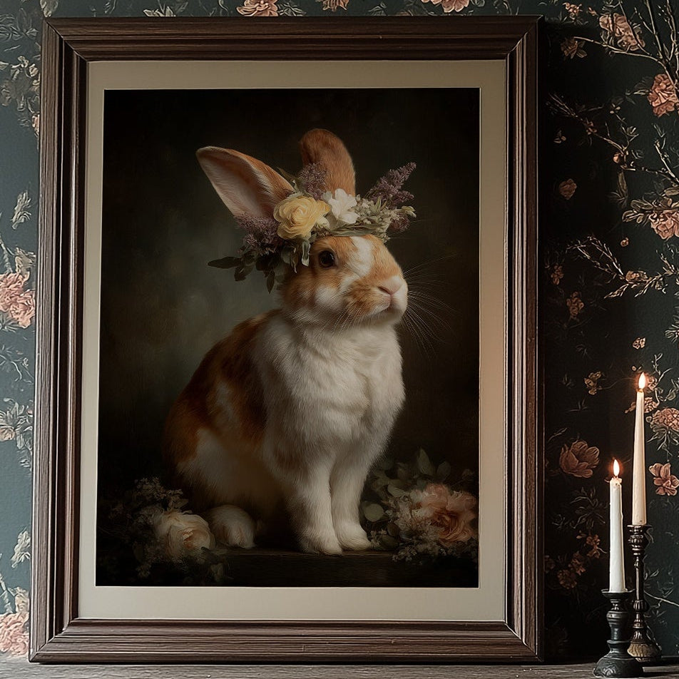 Floral Crown Graces Gentle Creature