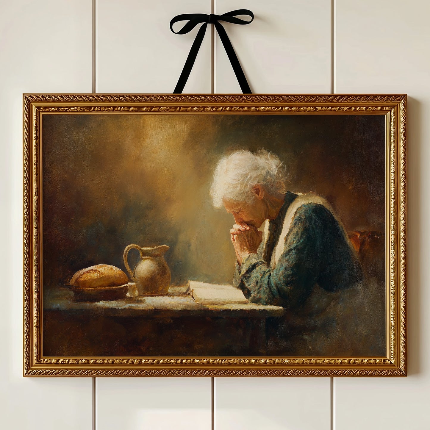 Prayer Illuminated By Golden Hours