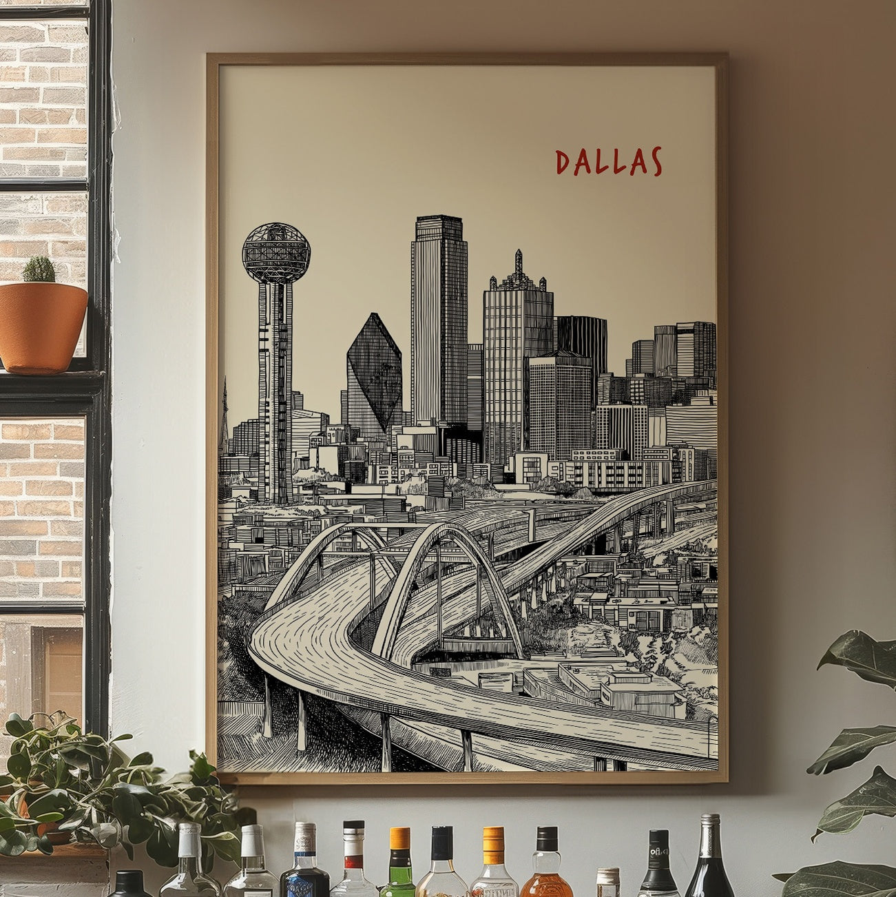 Highways Curve Through Big D Skyline