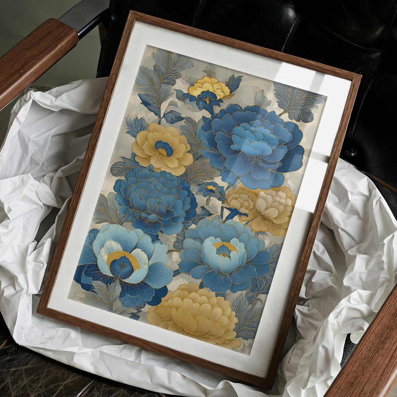 Blue Peonies Paint Golden Afternoons