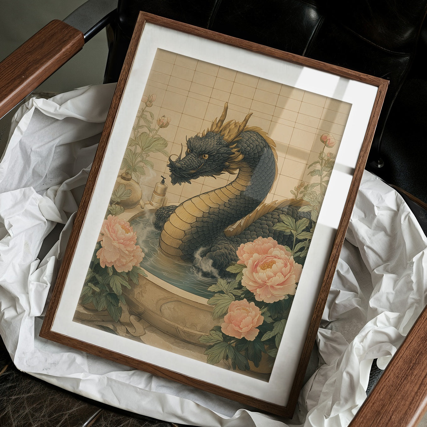 Dragon Tales Among Peony Clouds