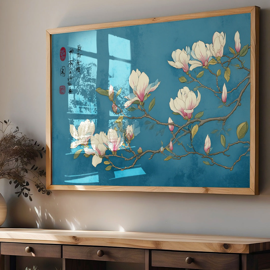 Magnolias Float On Azure Seas
