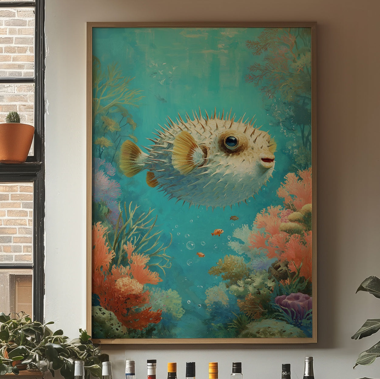 Pufferfish Dances Through Coral Symphony