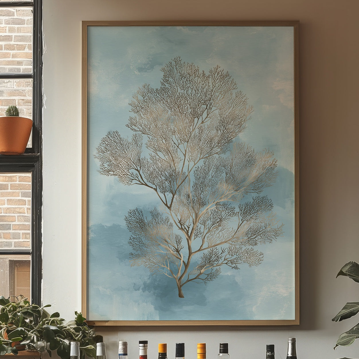 Coral Branches On Azure Tides