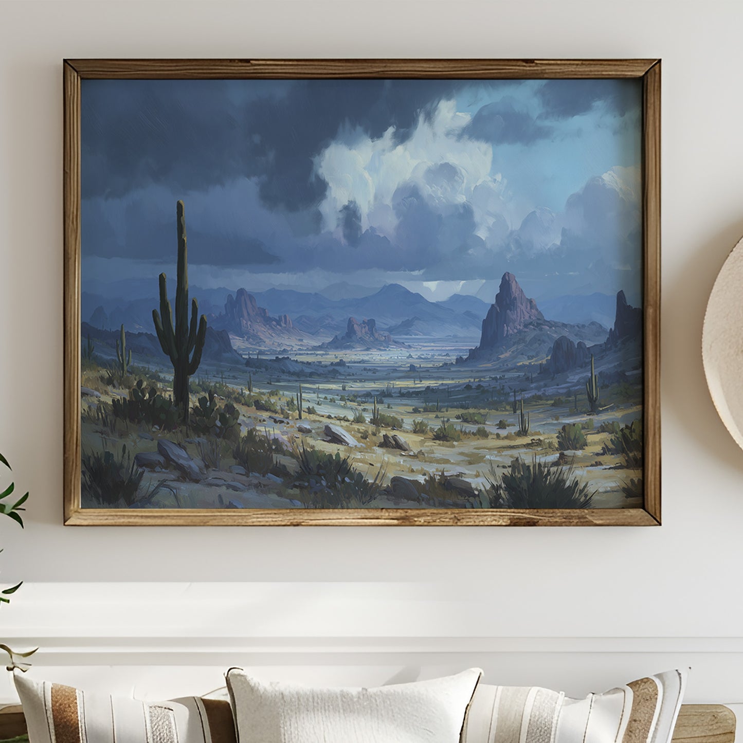 Desert Symphony Under Thunderous Skies