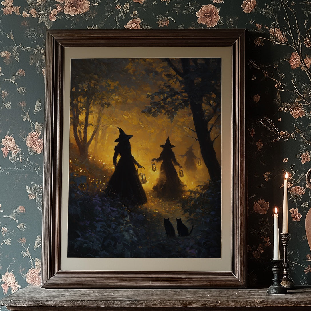 Witches Gather Under Amber Skies