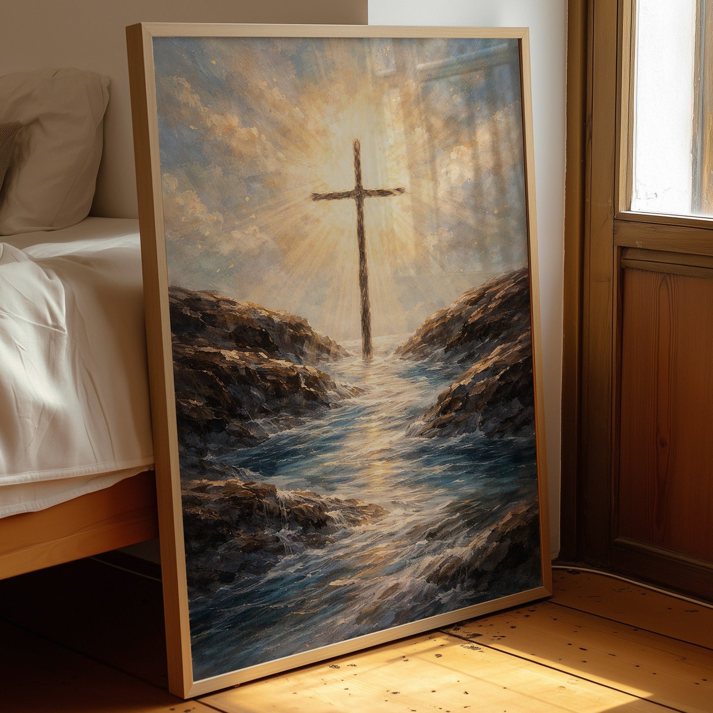 Radiant Faith Between Rocky Shores