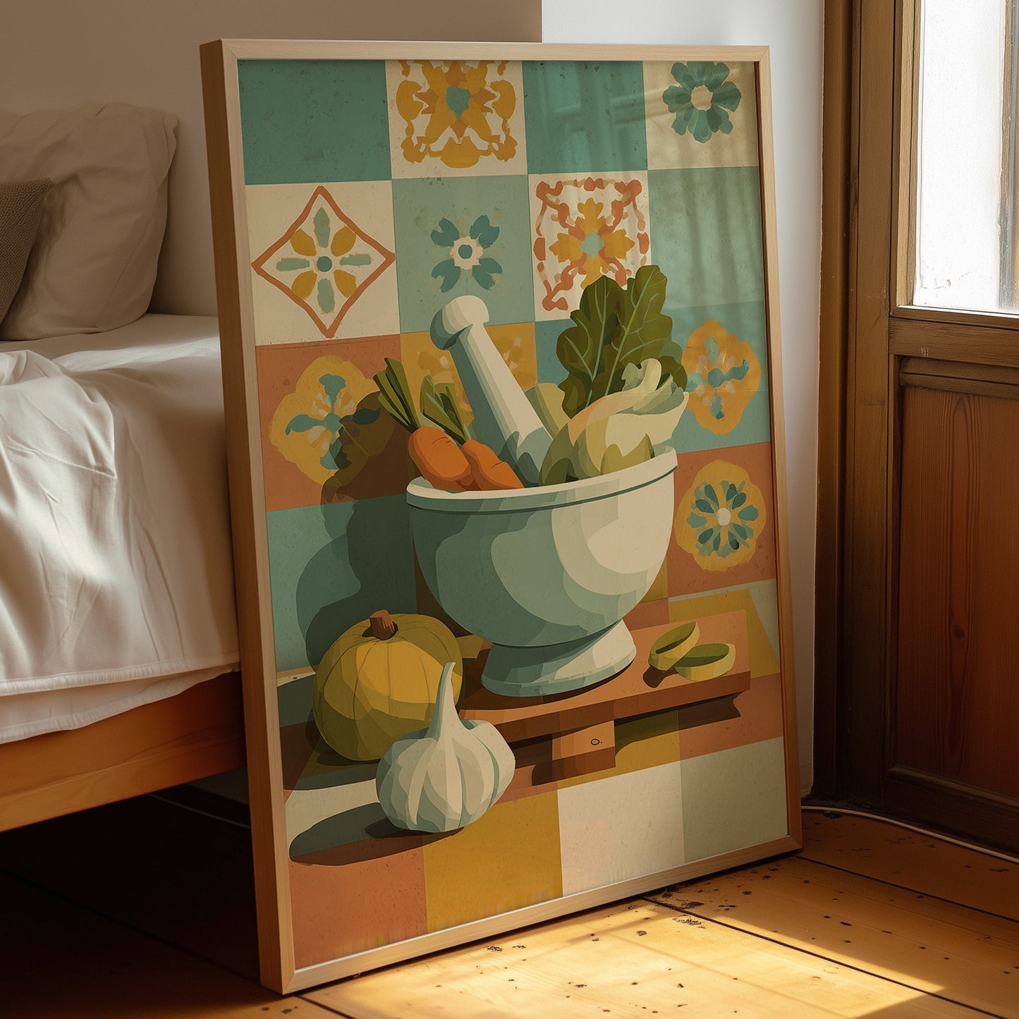 Garden Harvest In Grandmother's Bowl
