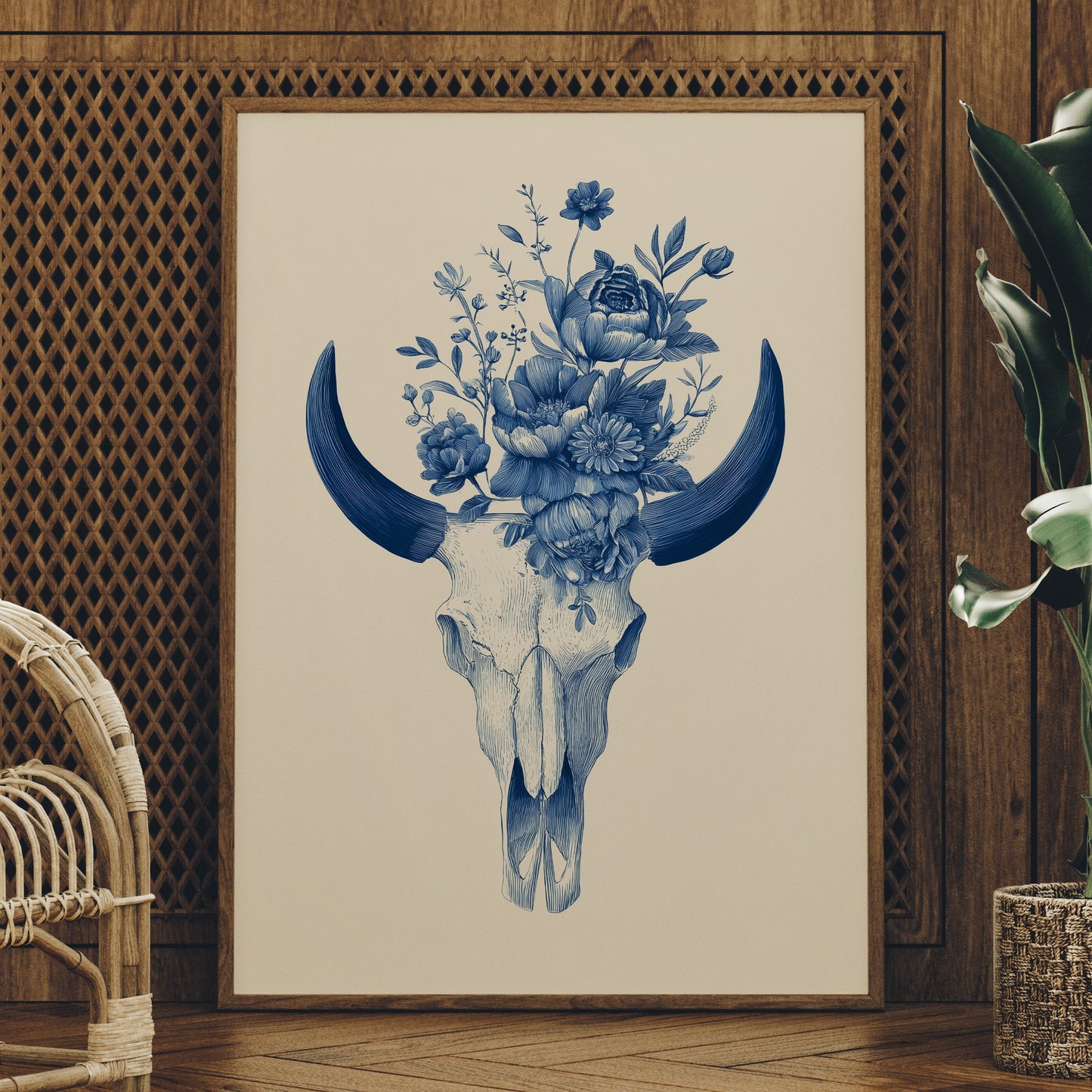 Indigo Bloom Upon Ancient Bone