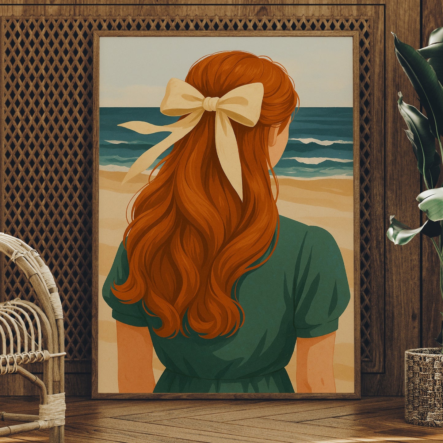 Copper Waves Meet Ocean Blue