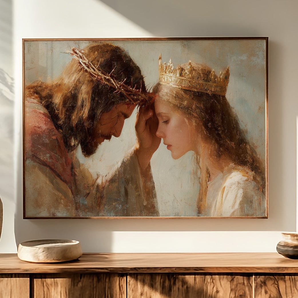 Crowns Meet In Tender Devotion