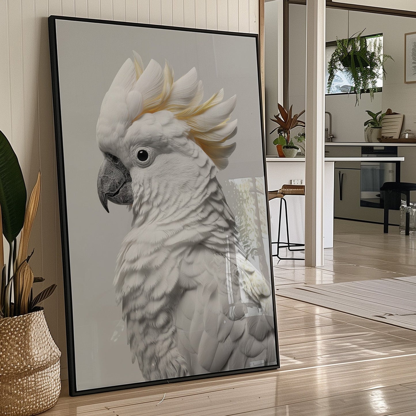 Alabaster Majesty: Portrait of a Cockatoo