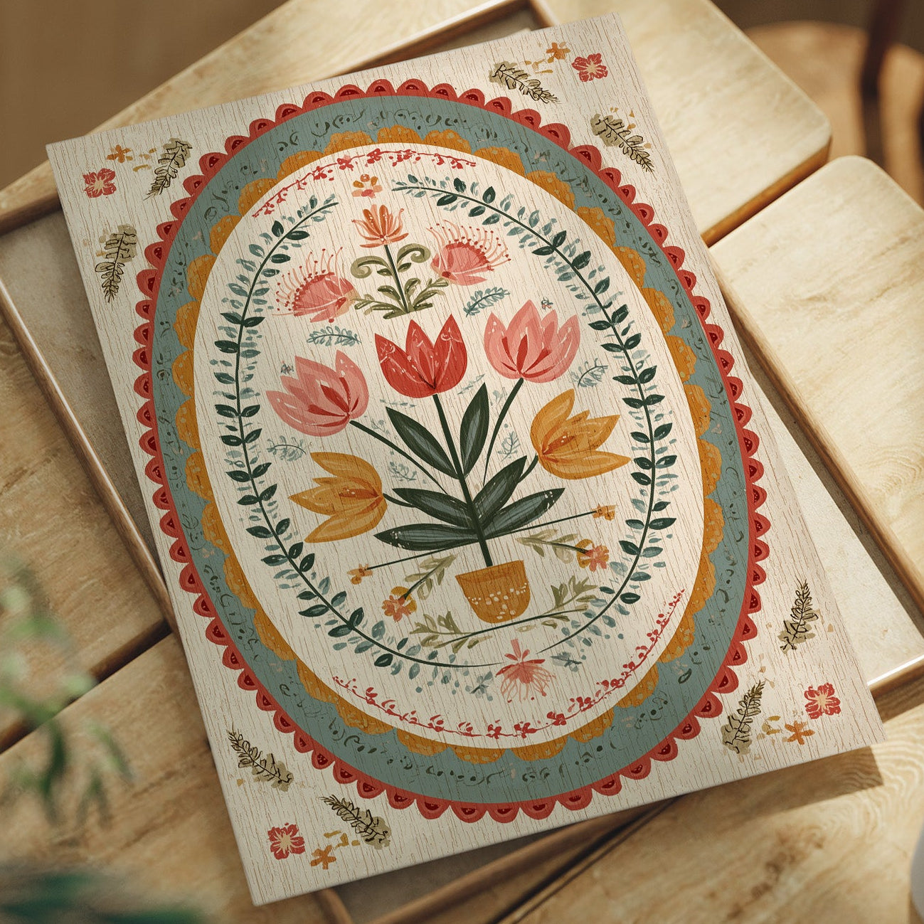 Botanical Heritage: Folk Art Blossoms