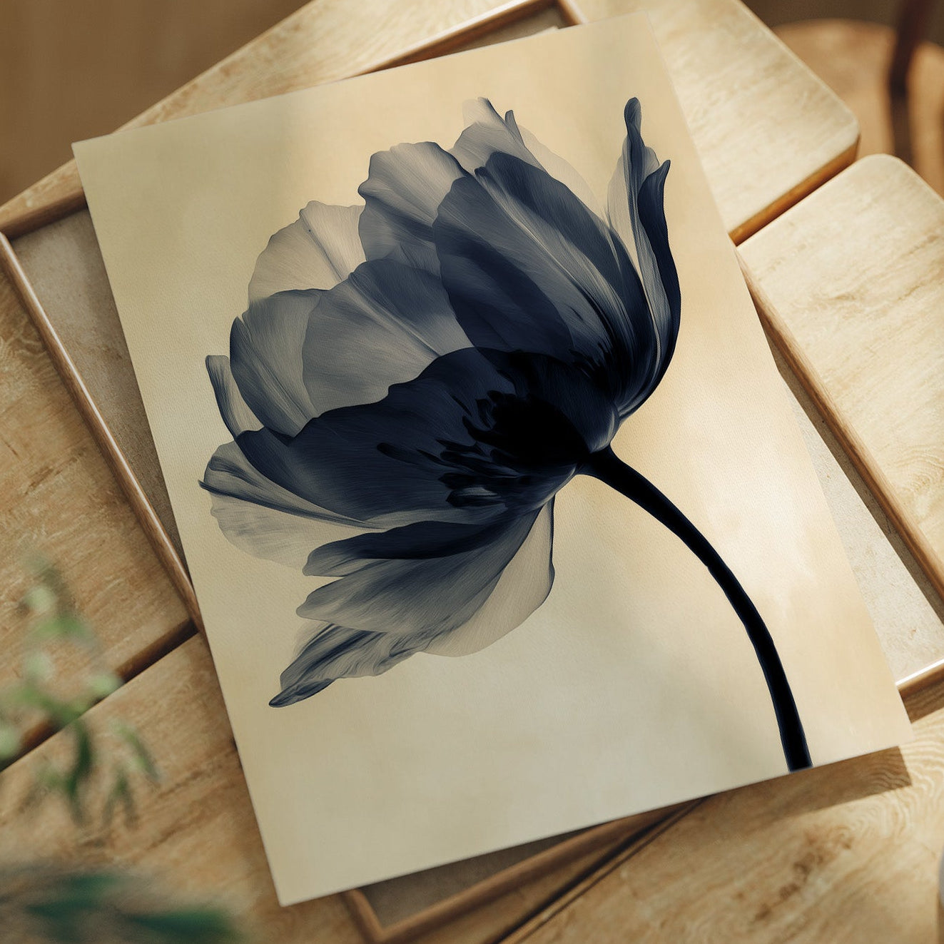 Midnight Bloom in Sepia Whispers