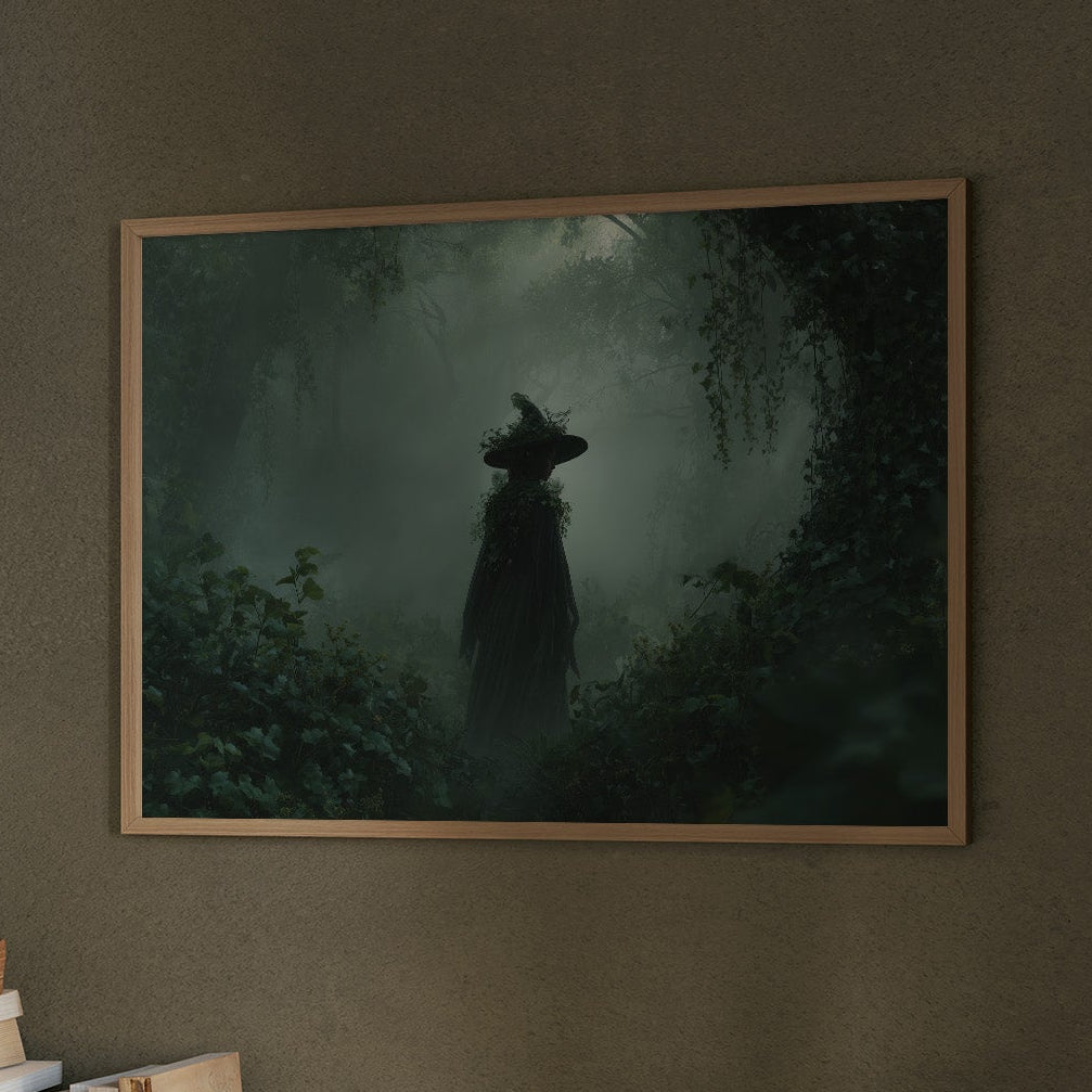 Mist Wanderer Among Ancient Trees