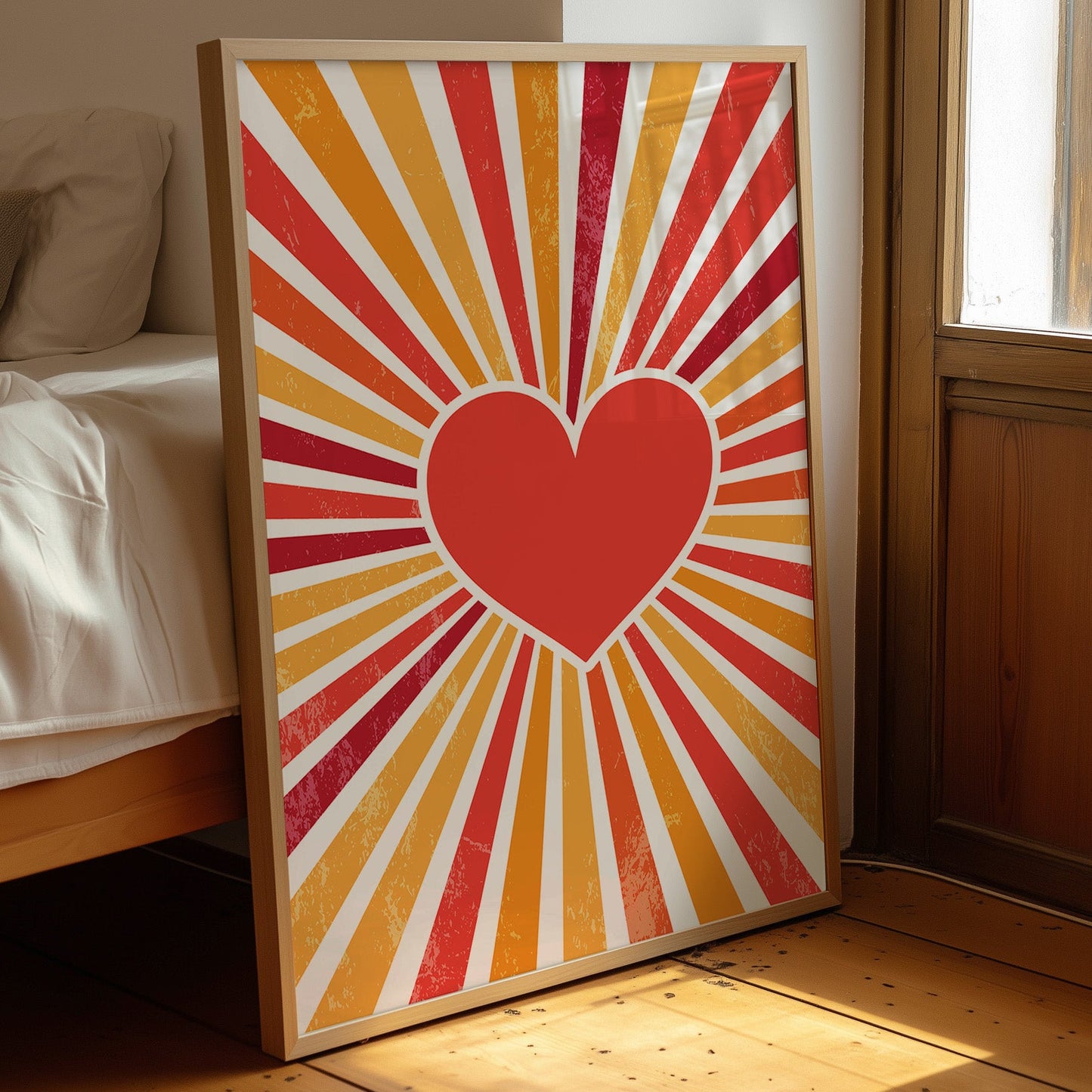 Radiant Heart's Retro Sunburst