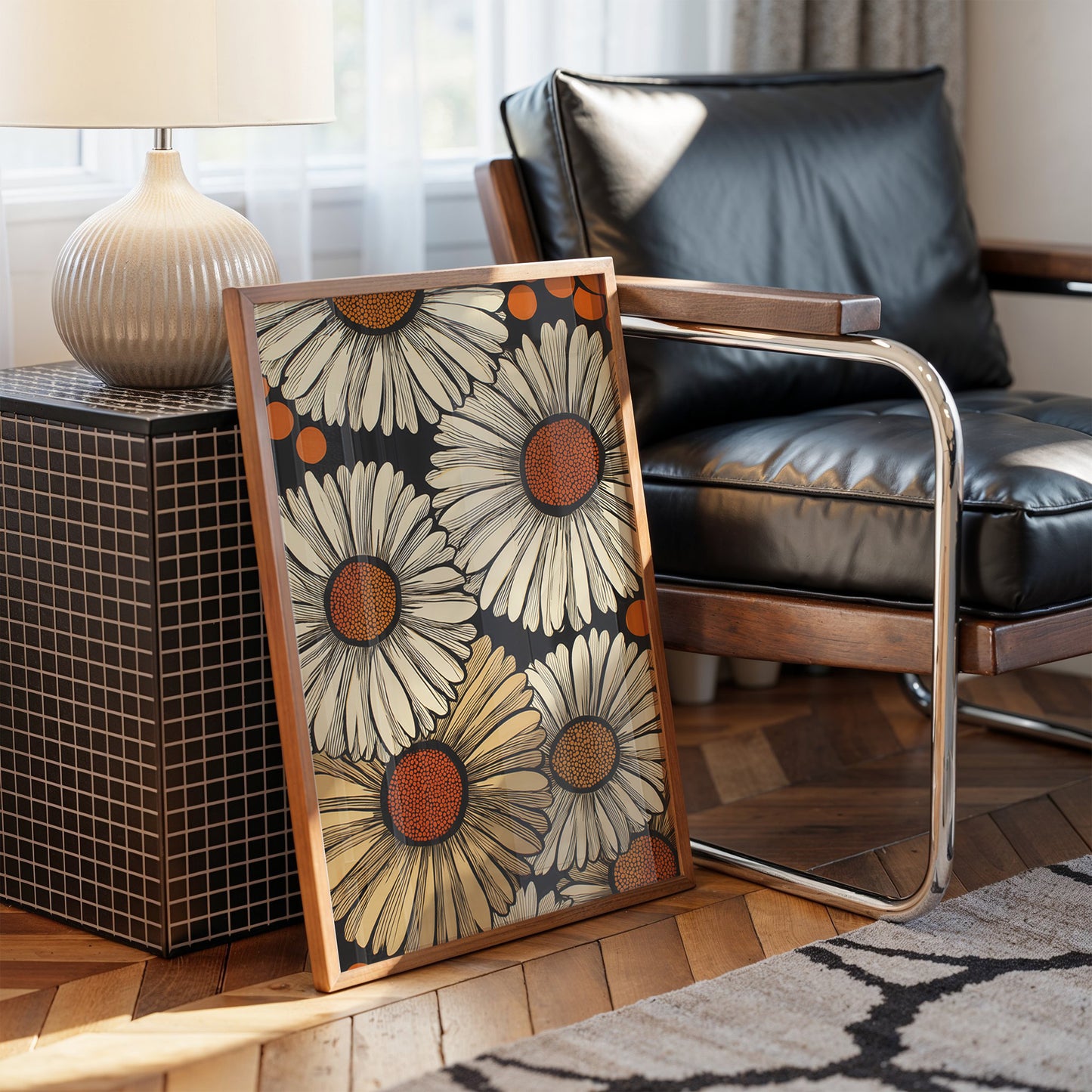 Daisies Dance In Copper Light