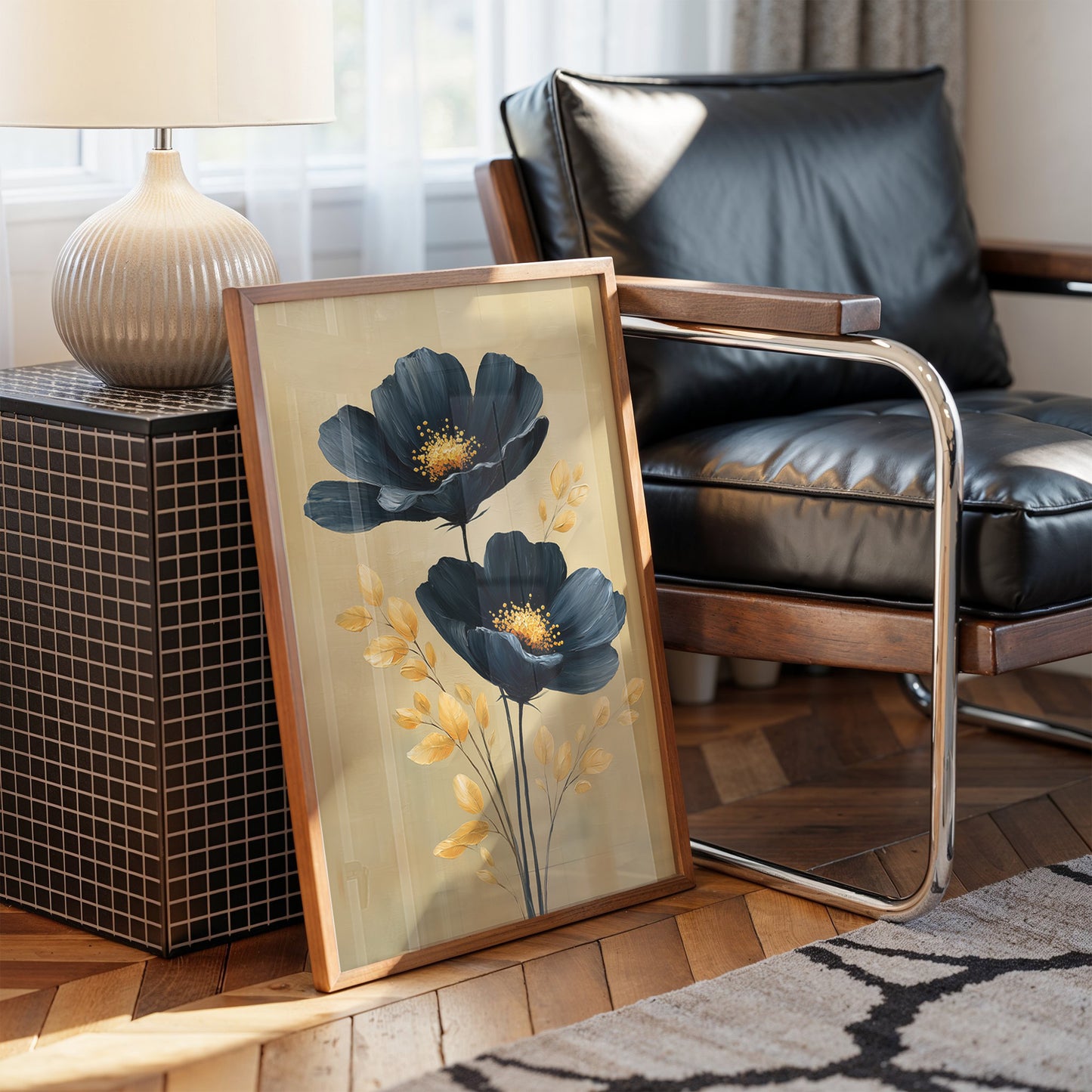 Midnight Blooms Against Golden Dawn